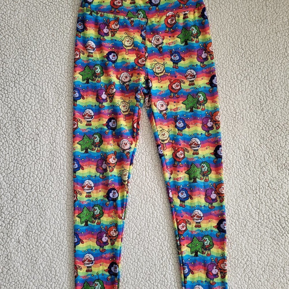 Amelia Rose Rainbow Brite colorful character print leggings OSFA One Size